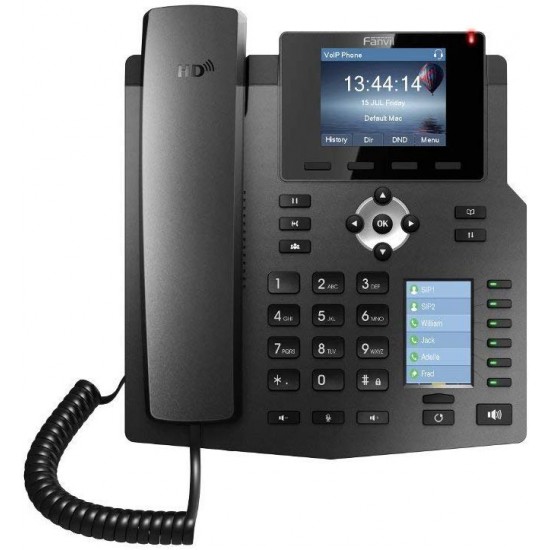 Fanvil X4G Gigabit SIP Enterprise Desktop Phone with Dual-Color LCD Display