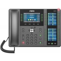 Fanvil X210 Enterprise VoIP Phone, 4.3-Inch Color Display, Two 3.5-Inch Side Color Displays for DSS Keys. 20 SIP Lines, Dual-port Gigabit Ethernet, Power Adapter Not Included