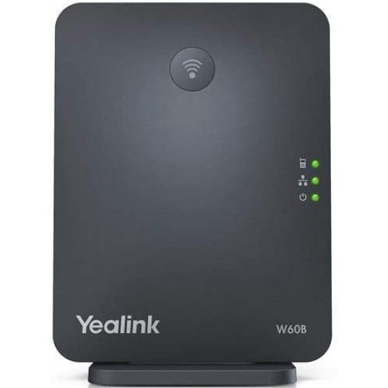Yealink W60P Cordless Bundle DECT IP Phone and Base Station, 2.4-Inch Color Display. 10/100 Ethernet, 802.3af PoE, Power Adapter Included
