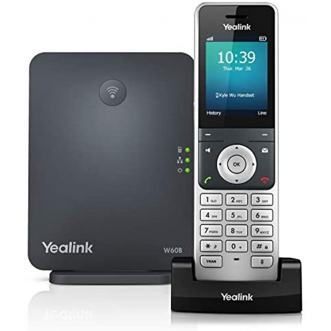Yealink W60P Cordless DECT IP Phone and Base Station Ring by Call