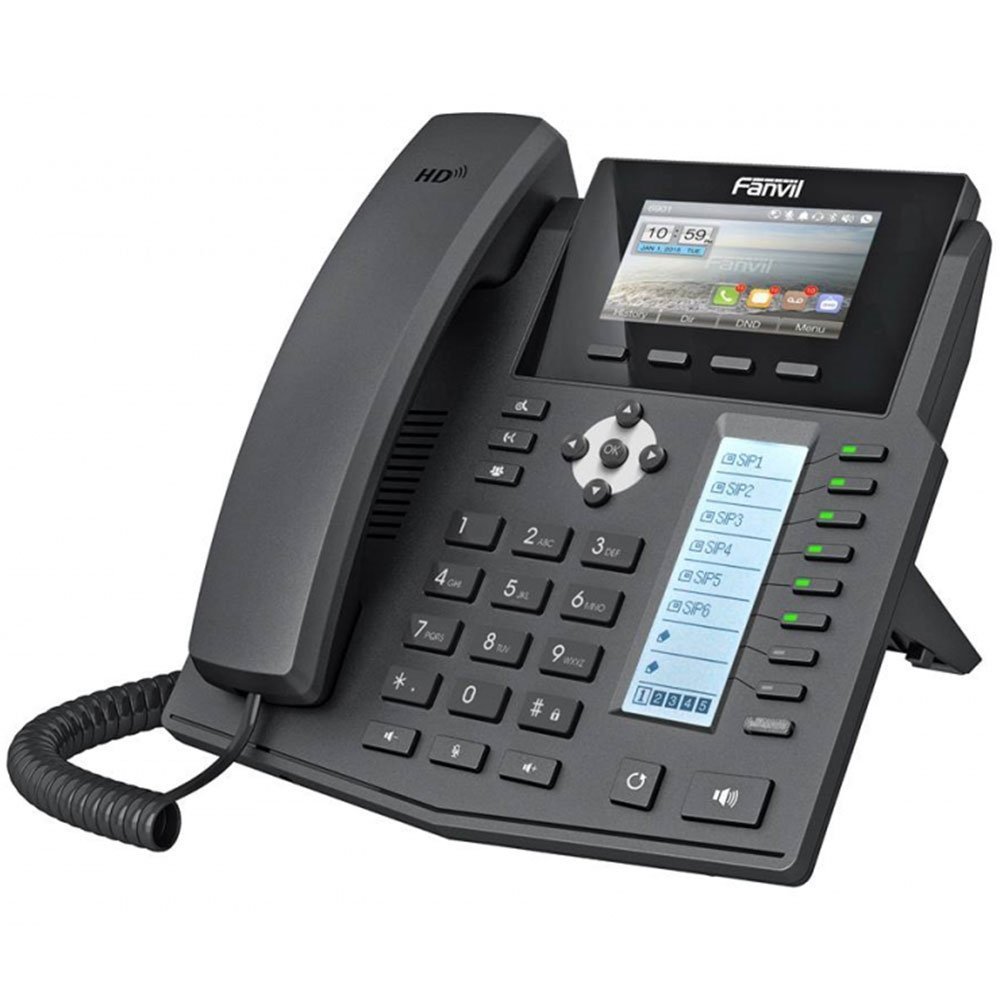 Fanvil X5S VoIP Phone, 3.5-Inch Color Display, 16 SIP Lines, Power Adapter Not Included